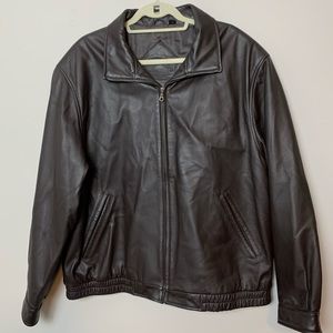 Roundtree & Yorke xl men’s brown leather jacket